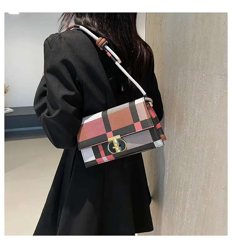 Women's Plaid Shoulder Bag 2024 New Autumn Stylish Commuter — feature 13