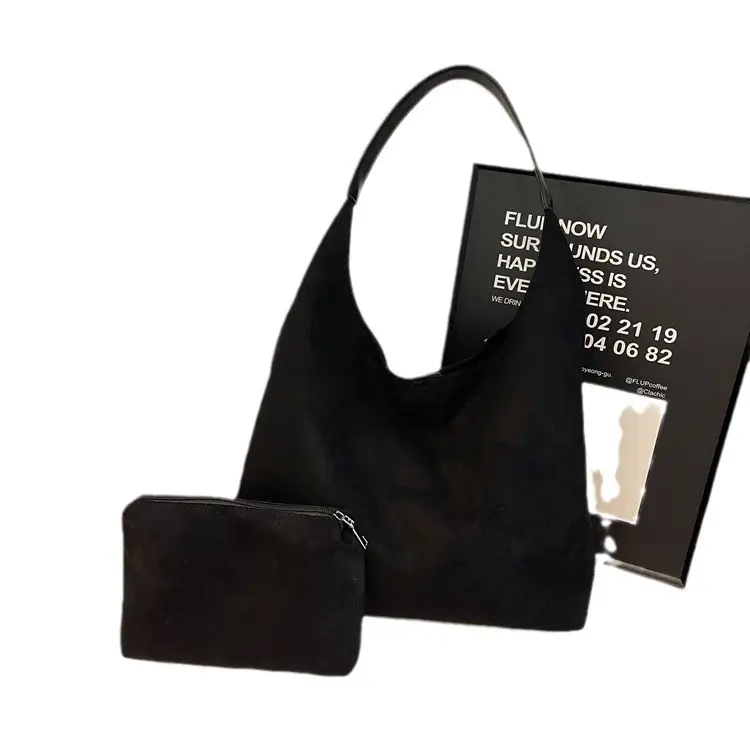 Women's Large Capacity Brown Tote Bag with Zipper Compartment - Image 8