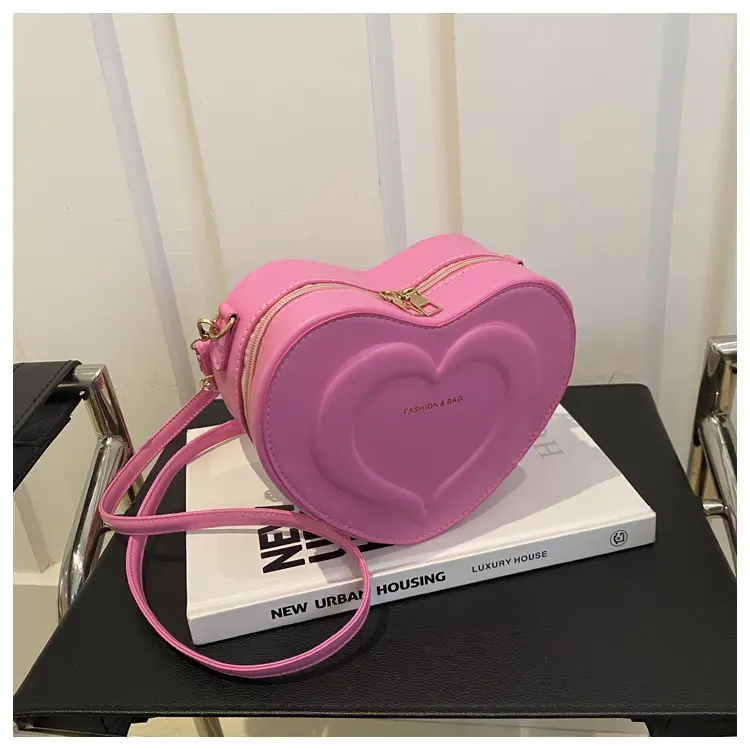 Pink Heart-Shaped Crossbody Bag for Women — feature 36