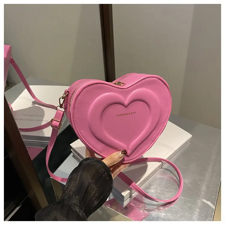 Pink Heart-Shaped Crossbody Bag for Women — feature 41