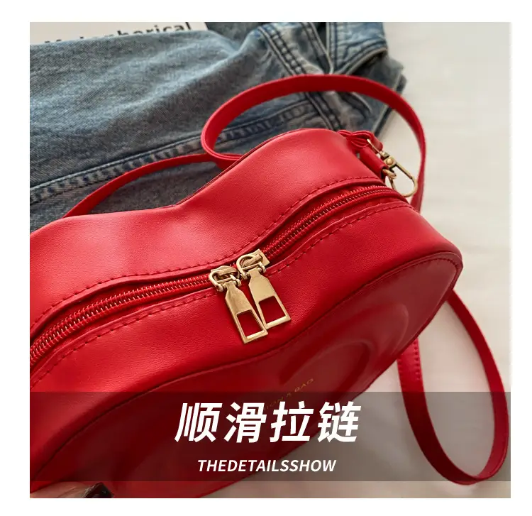 Pink Heart-Shaped Crossbody Bag for Women — feature 6