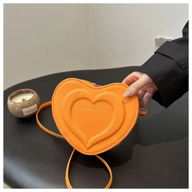Pink Heart-Shaped Crossbody Bag for Women — feature 9