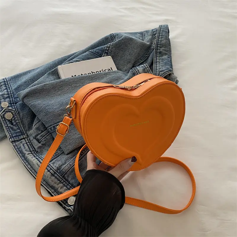 Pink Heart-Shaped Crossbody Bag for Women - Image 4