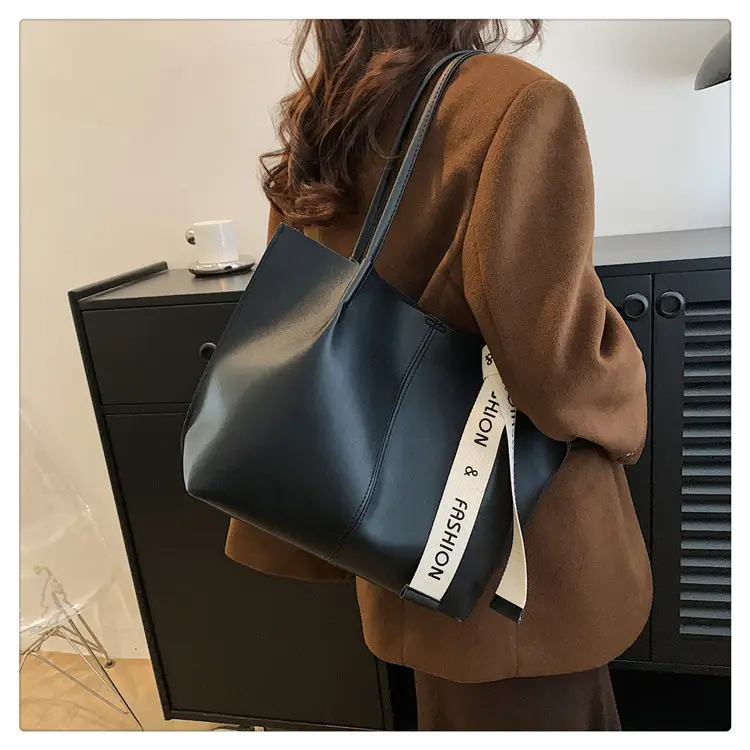 Vintage Brown Tote Bag with Ribbon for Women — feature 24