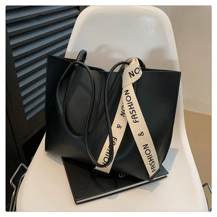 Vintage Brown Tote Bag with Ribbon for Women — feature 37