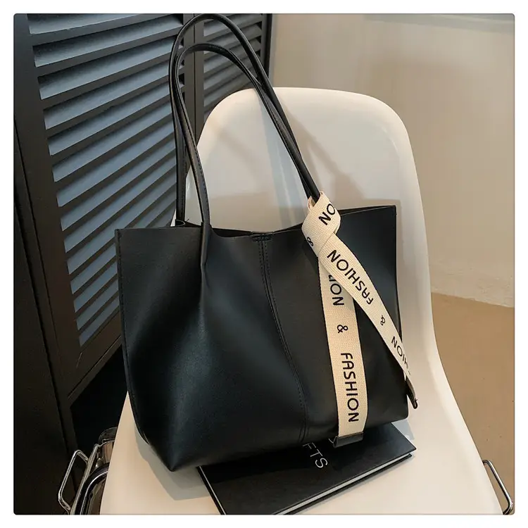 Vintage Brown Tote Bag with Ribbon for Women — feature 38