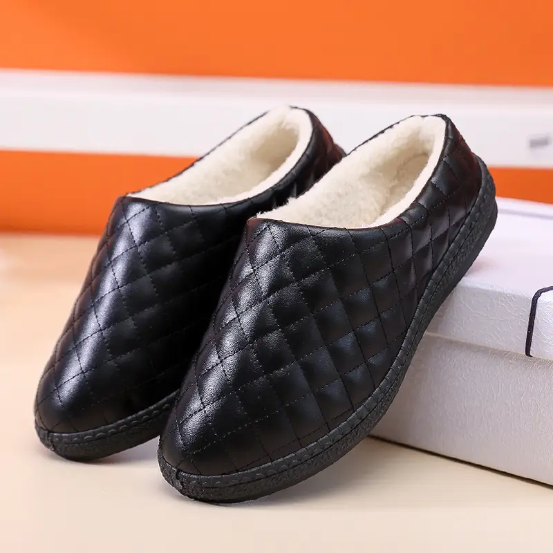 2026 Winter New Style Women's Cotton Slippers, Non-Slip Soft-Soled Mom Shoes, Casual Home Cotton Shoes, Fleece-Lined Waterproof Cotton Slippers - Image 2