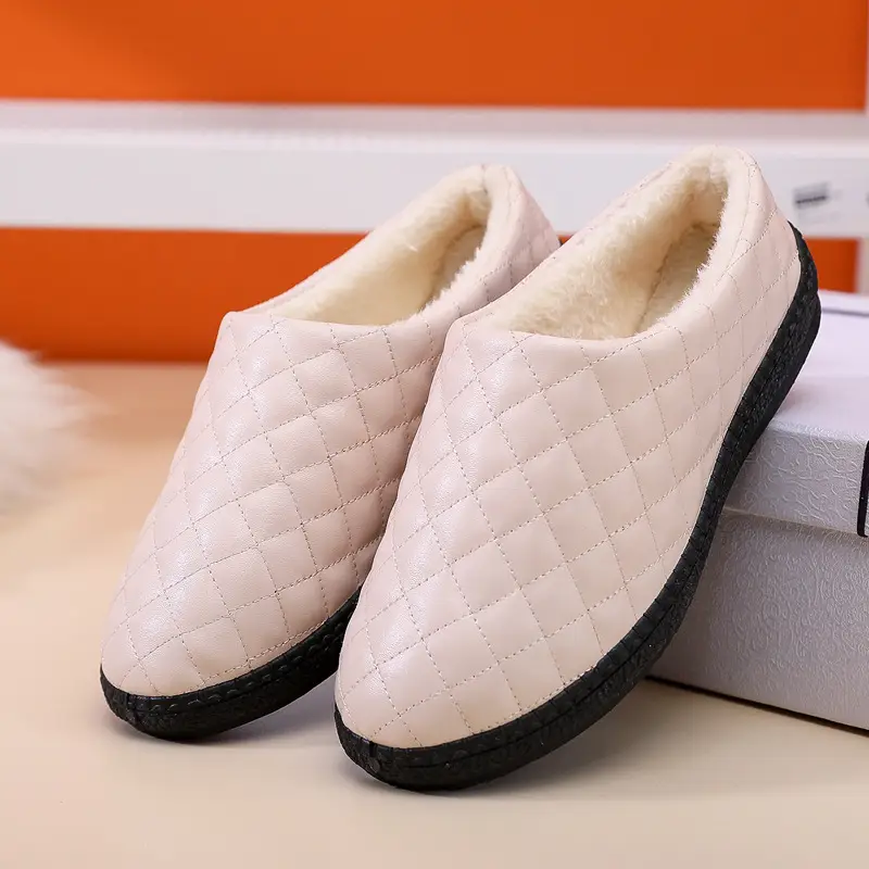 2026 Winter New Style Women's Cotton Slippers, Non-Slip Soft-Soled Mom Shoes, Casual Home Cotton Shoes, Fleece-Lined Waterproof Cotton Slippers - Image 3