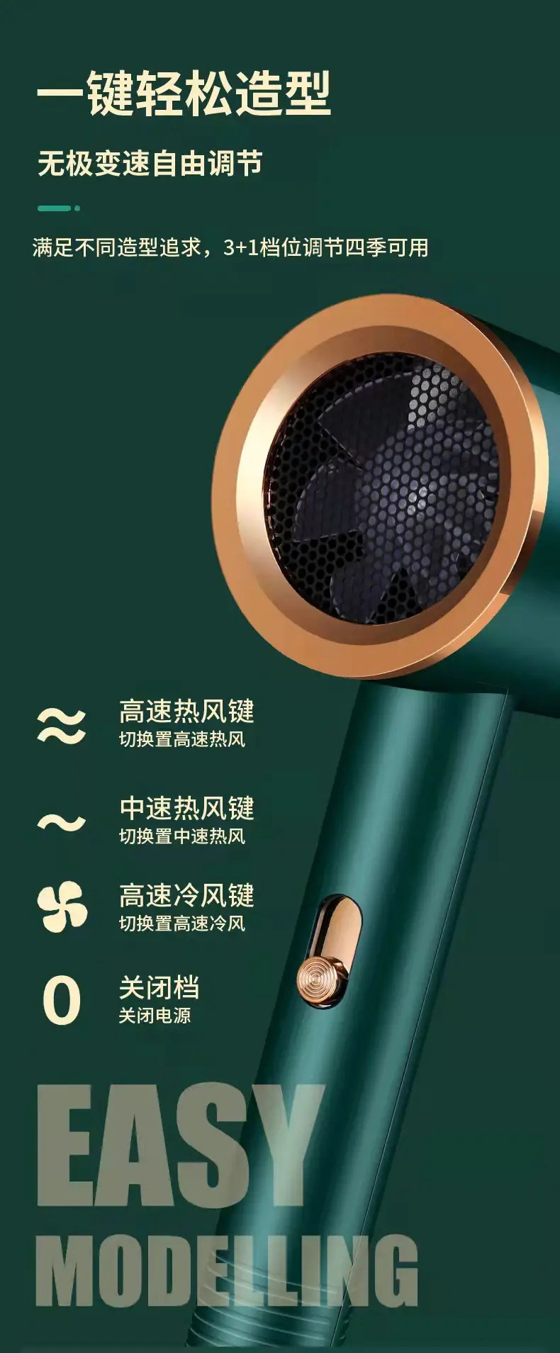 Portable Hair Dryer 800W White 360 Rotating — feature 24