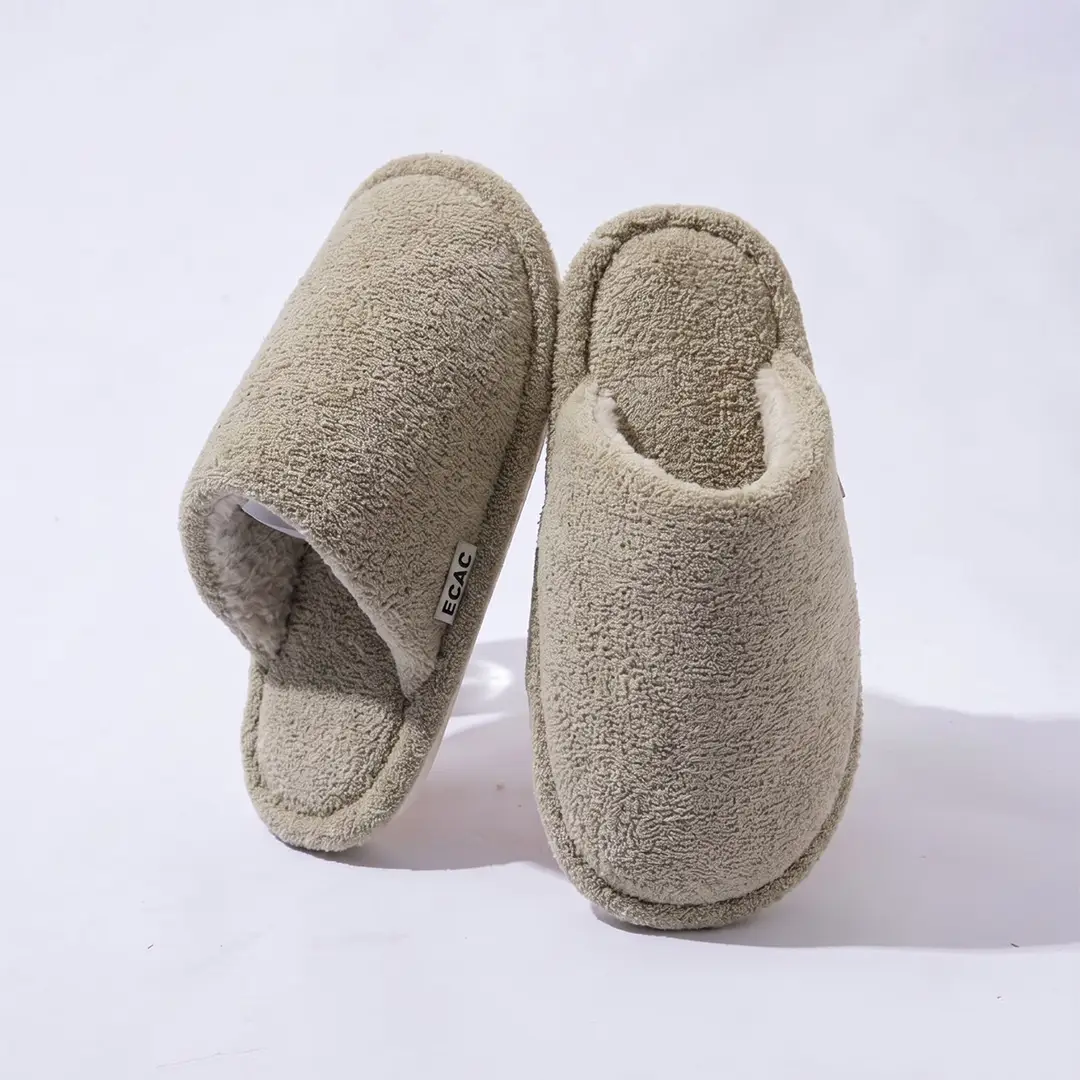 Cotton Slippers Women's Autumn and Winter Plush 2024 New Couple Home Indoor Warm Non-slip Slippers for Men