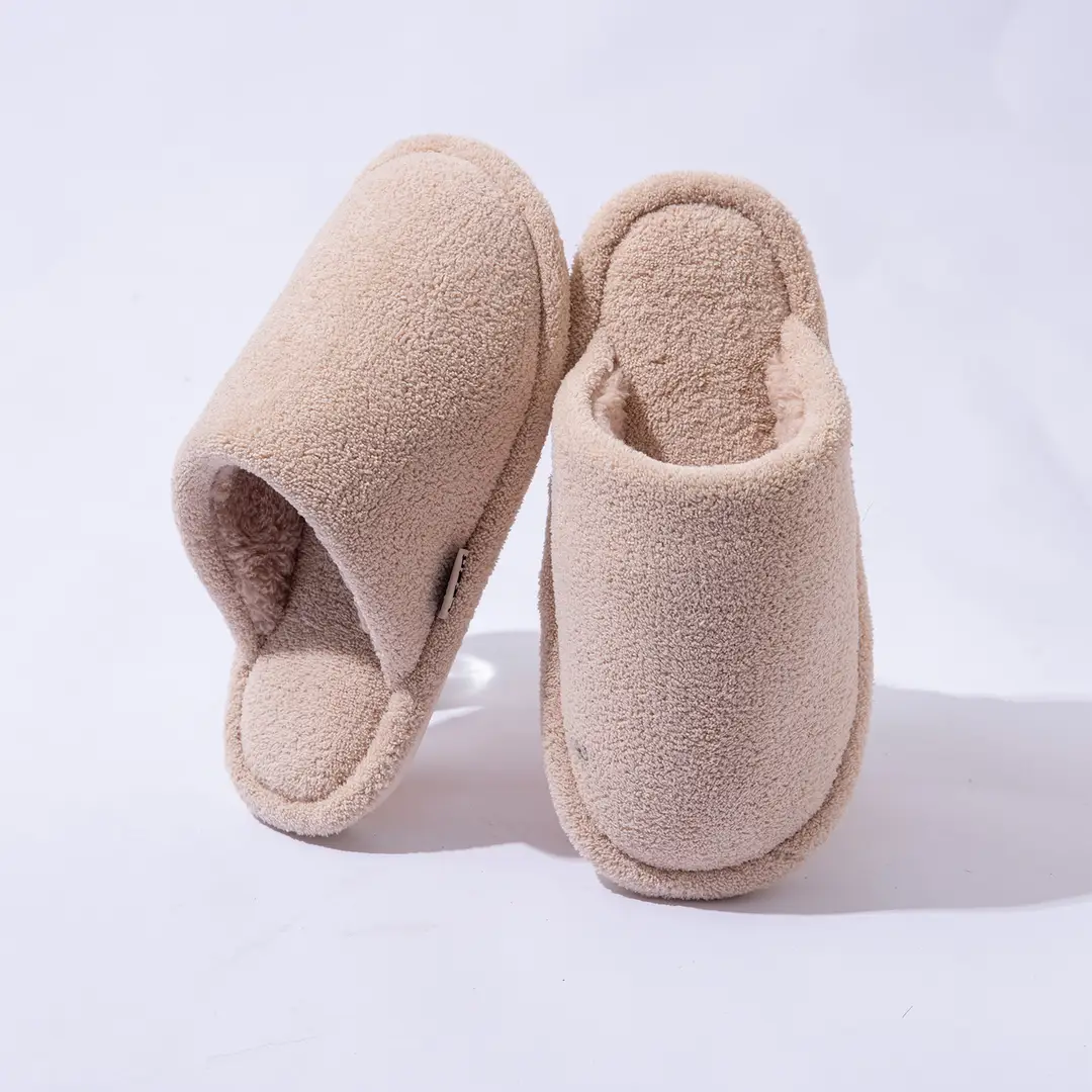 Cotton Slippers Women's Autumn and Winter Plush 2024 New Couple Home Indoor Warm Non-slip Slippers for Men