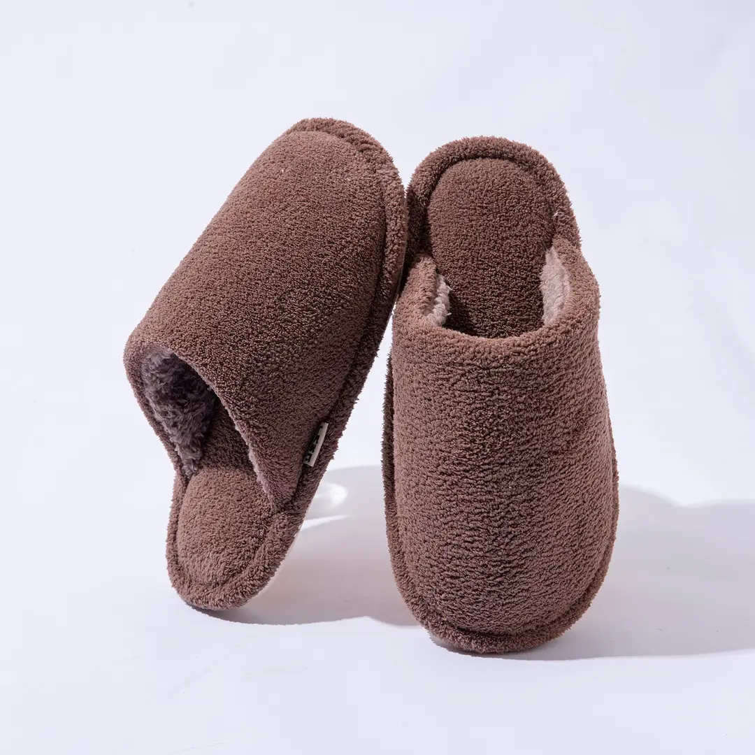 Cotton Slippers Women's Autumn and Winter Plush 2024 New Couple Home Indoor Warm Non-slip Slippers for Men