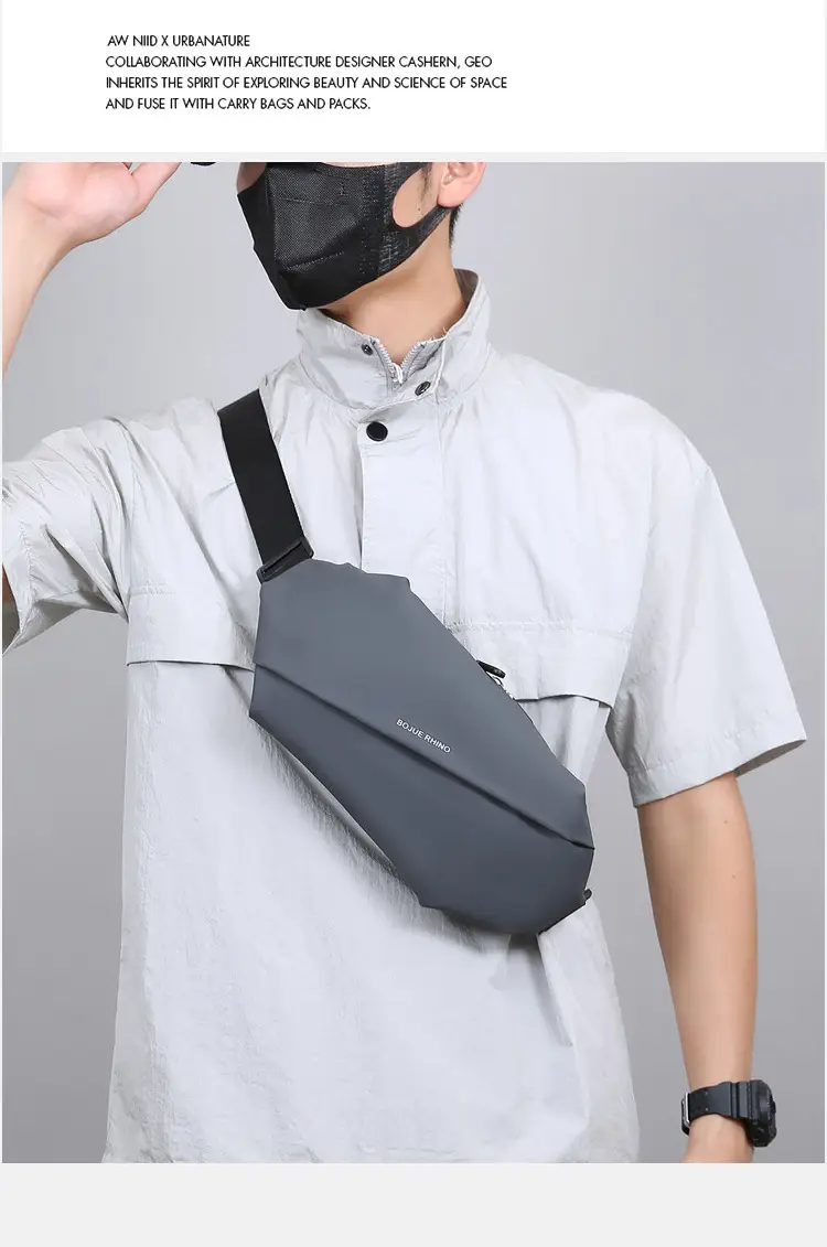 Men's Multi-Color Chest Bag Waterproof Mobile Phone Bag — feature 14