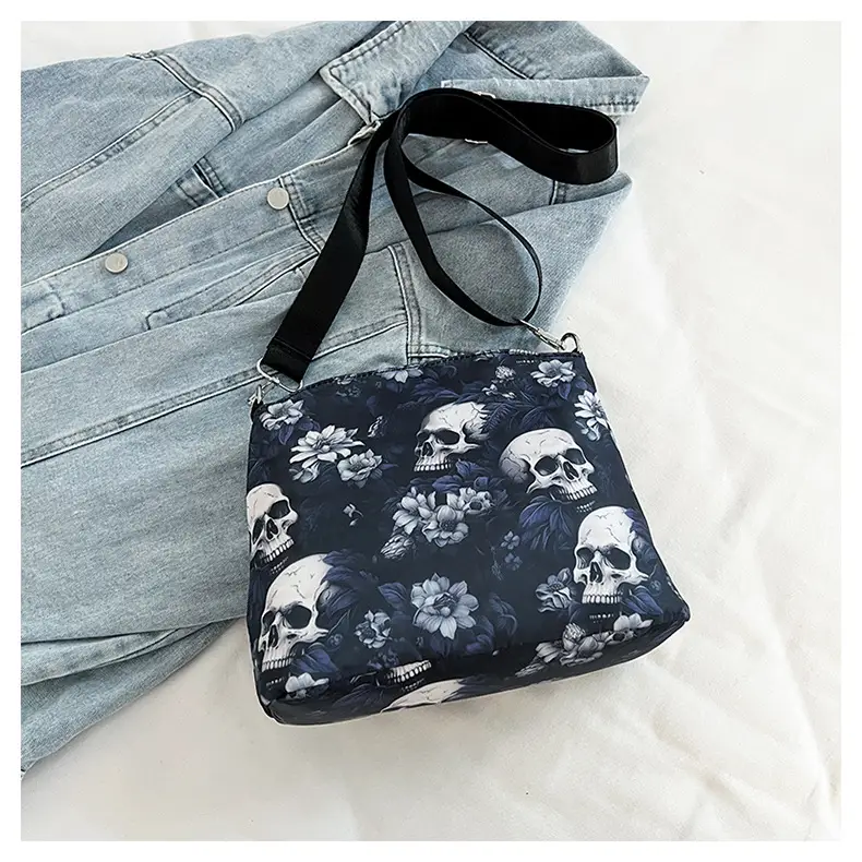Skull Print Crossbody Bag for Women Large Capacity — feature 26