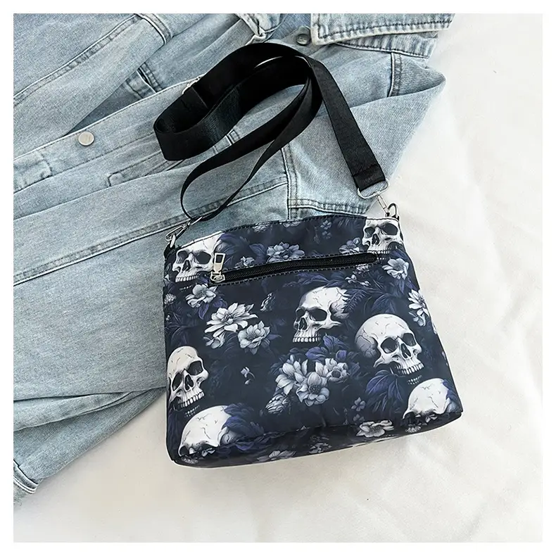 Skull Print Crossbody Bag for Women Large Capacity — feature 28