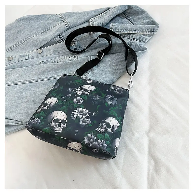Skull Print Crossbody Bag for Women Large Capacity — feature 29