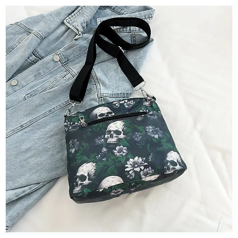 Skull Print Crossbody Bag for Women Large Capacity — feature 30
