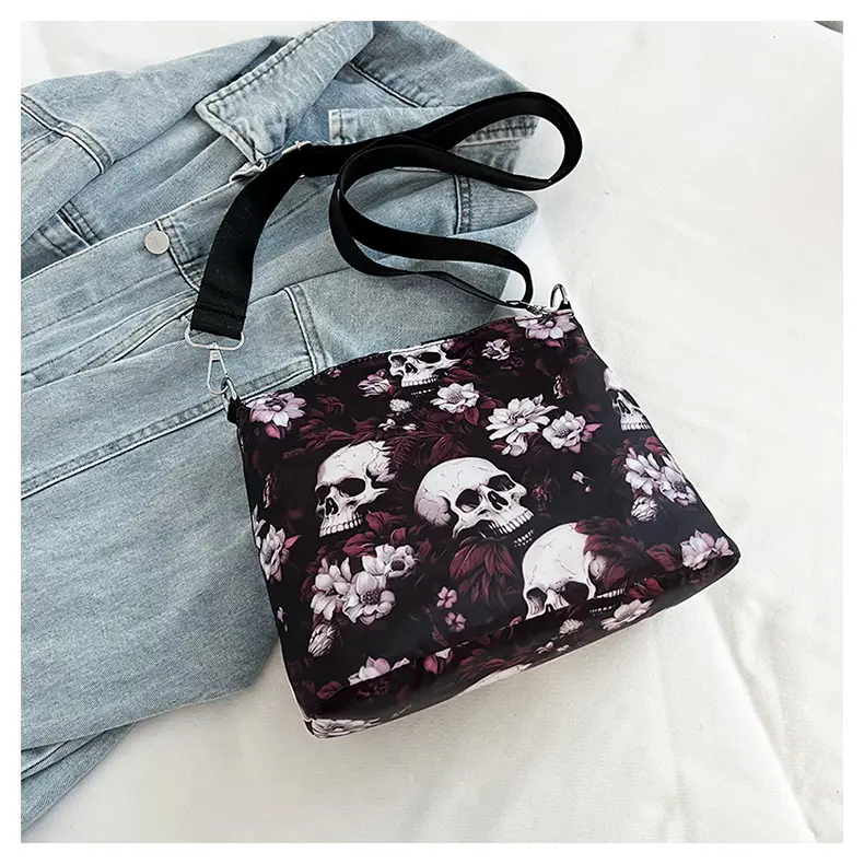 Skull Print Crossbody Bag for Women Large Capacity — feature 32