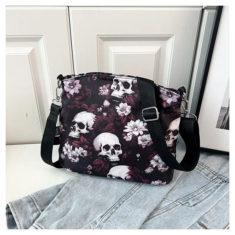 Skull Print Crossbody Bag for Women Large Capacity — feature 41