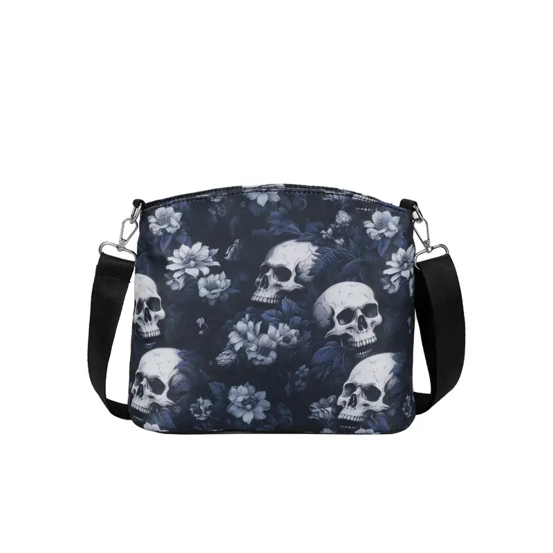 Skull Print Crossbody Bag for Women Large Capacity - Image 4