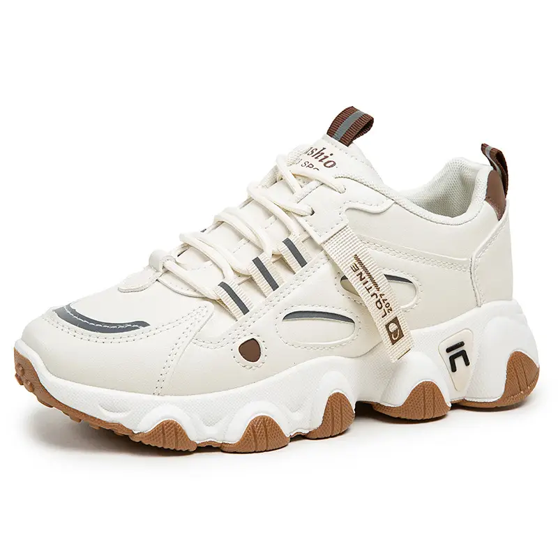 Women White Fila Lace Casual Sneakers 2025 - Image 6