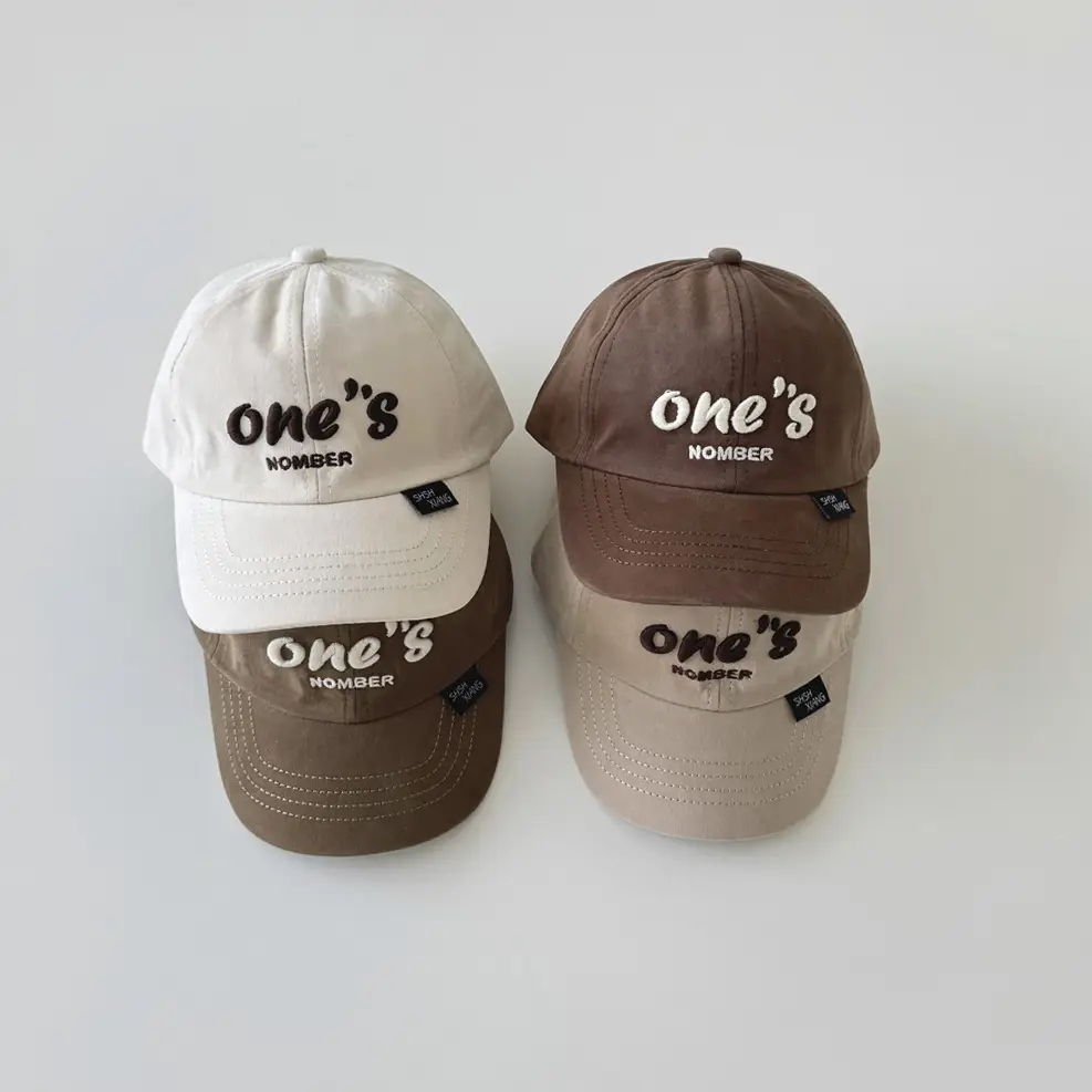 Beige Baseball Cap for Kids with Adjustable Strap - Image 9