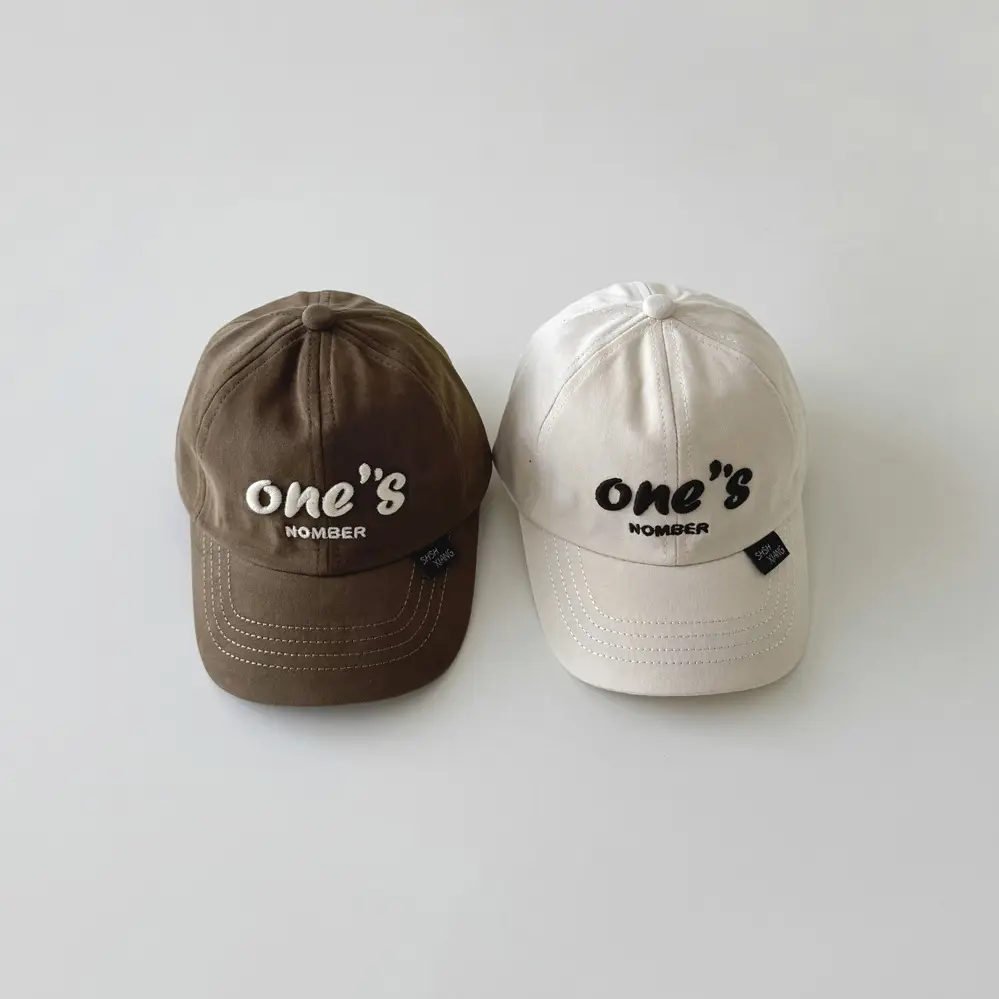 Beige Baseball Cap for Kids with Adjustable Strap - Image 10