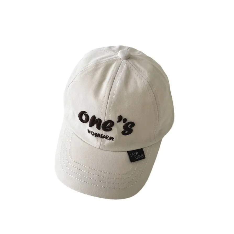 Beige Baseball Cap for Kids with Adjustable Strap - Image 12