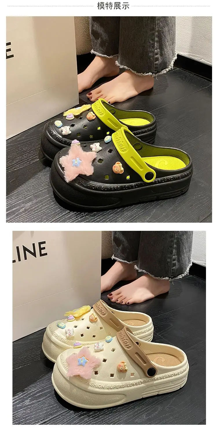 Women's Pink Star Baotou Sandals Summer — feature 13