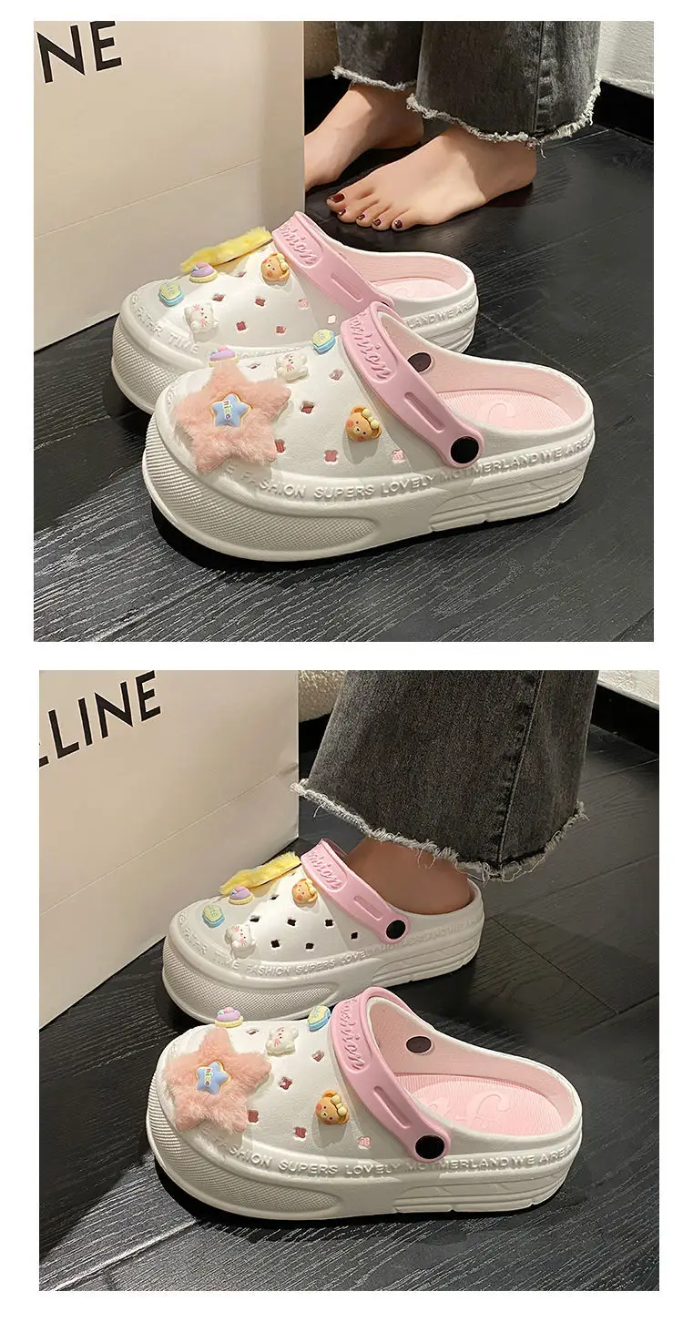 Women's Pink Star Baotou Sandals Summer — feature 14