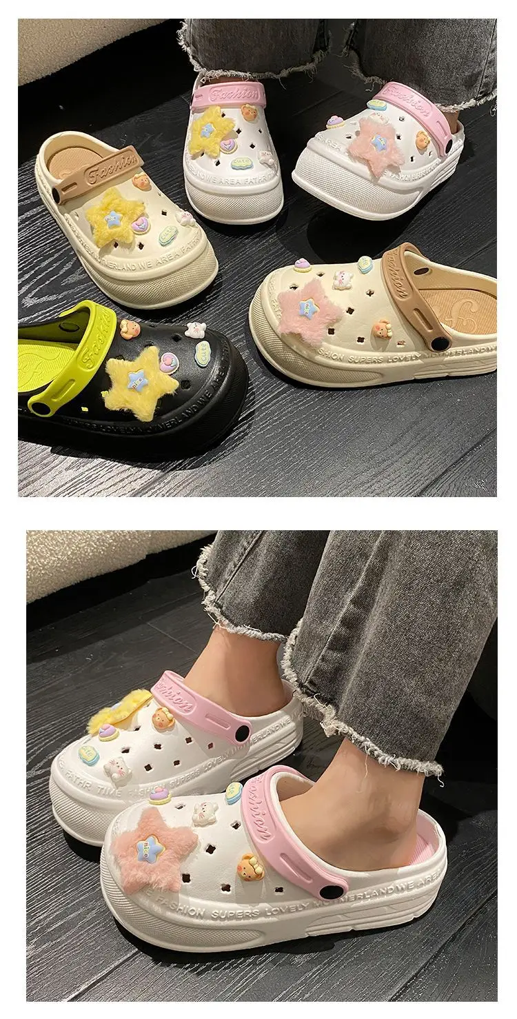 Women's Pink Star Baotou Sandals Summer — feature 19