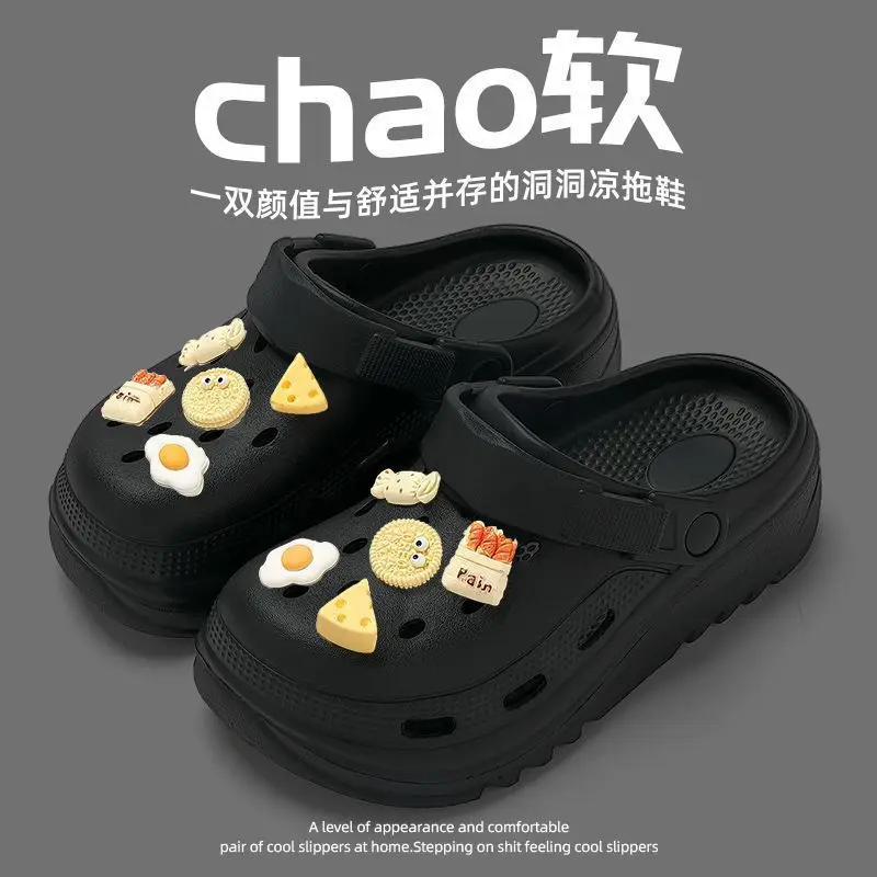 Women Croc Sandals White Thick Soled Non-Slip Summer - Image 5