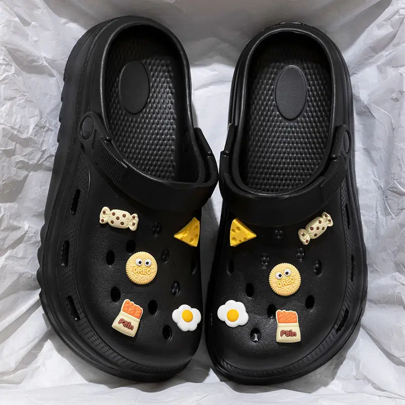 Women Croc Sandals White Thick Soled Non-Slip Summer - Image 6