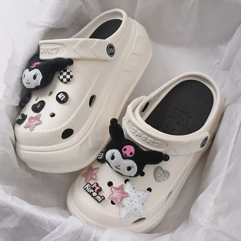 Eva Thick-Soled Clogs Women's Summer Outer Wear Non-Slip Non-Smell Ins Cute Kuromi Baotou Sandals for Women - Image 8