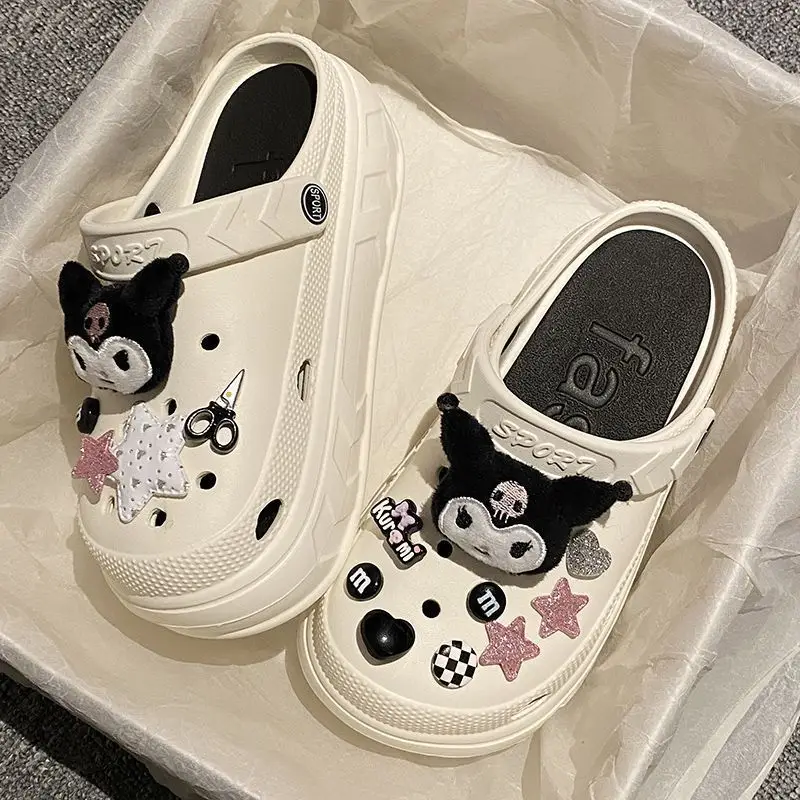 Eva Thick-Soled Clogs Women's Summer Outer Wear Non-Slip Non-Smell Ins Cute Kuromi Baotou Sandals for Women - Image 9