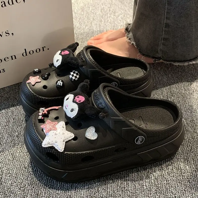Eva Thick-Soled Clogs Women's Summer Outer Wear Non-Slip Non-Smell Ins Cute Kuromi Baotou Sandals for Women - Image 10