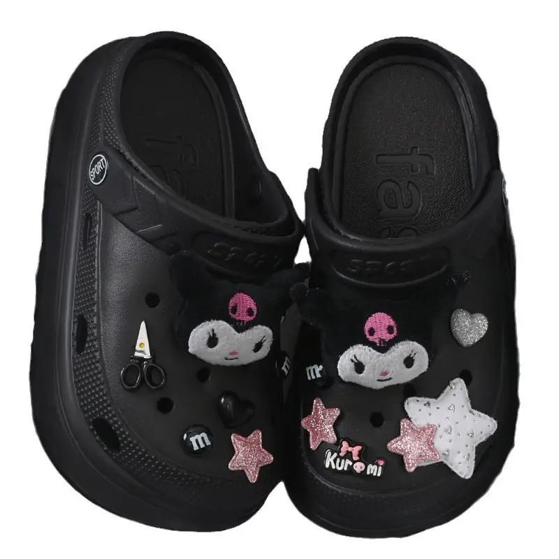 Eva Thick-Soled Clogs Women's Summer Outer Wear Non-Slip Non-Smell Ins Cute Kuromi Baotou Sandals for Women - Image 11