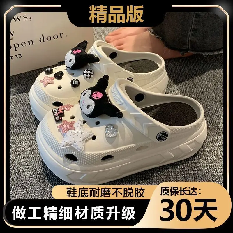Eva Thick-Soled Clogs Women's Summer Outer Wear Non-Slip Non-Smell Ins Cute Kuromi Baotou Sandals for Women - Image 2