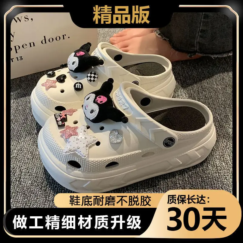 Eva Thick-Soled Clogs Women's Summer Outer Wear Non-Slip Non-Smell Ins Cute Kuromi Baotou Sandals for Women - Image 3