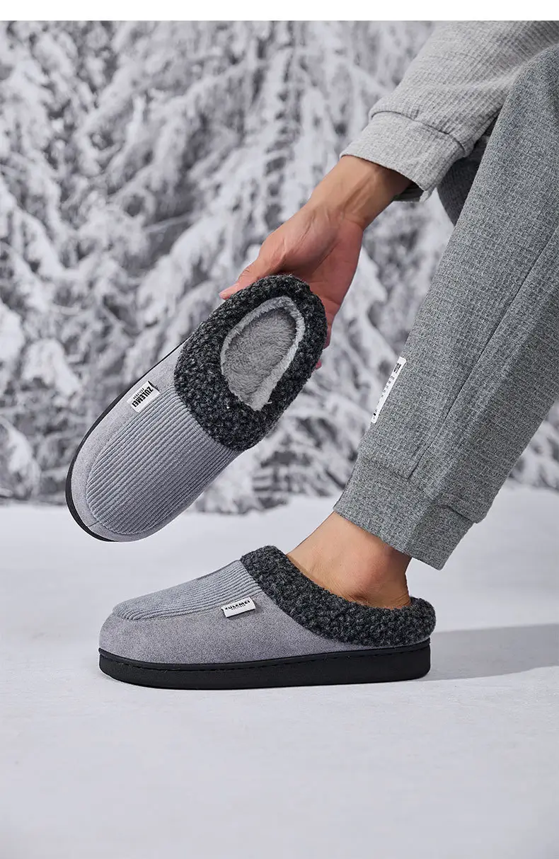 Cross-Border Hot-Selling Indoor Plush Slippers Korean Style Autumn and Winter Couple's Warm Home Non-Slip Cotton Slippers Fashion — feature 18
