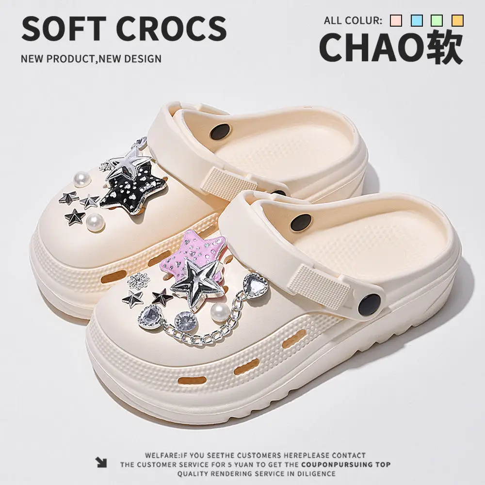 Vietnamese Cross-Border Summer Sports Wear-Resistant Non-Slip Odorless Eva Thick Soft Sole Driving Dual-Use Slippers for Women - Image 20