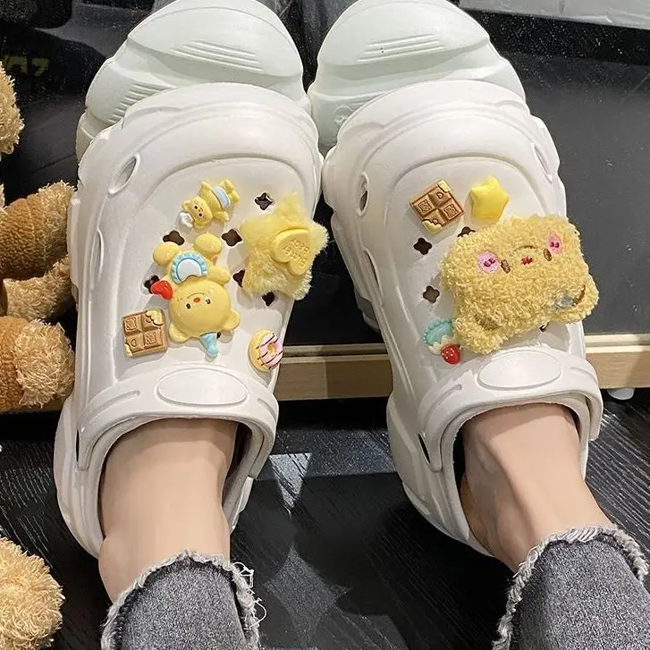 Women EVA Cartoon Hole Shoes Black 2025 Summer - Image 9