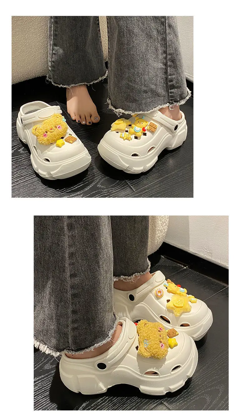 Women EVA Cartoon Hole Shoes Black 2025 Summer — feature 16