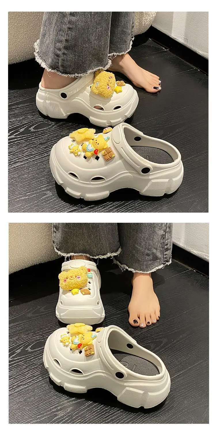 Women EVA Cartoon Hole Shoes Black 2025 Summer — feature 17