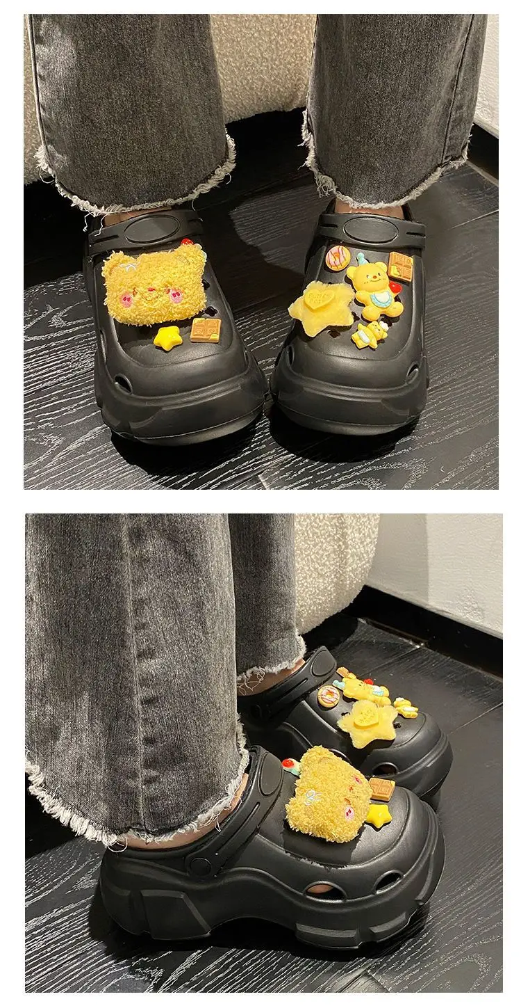 Women EVA Cartoon Hole Shoes Black 2025 Summer — feature 18