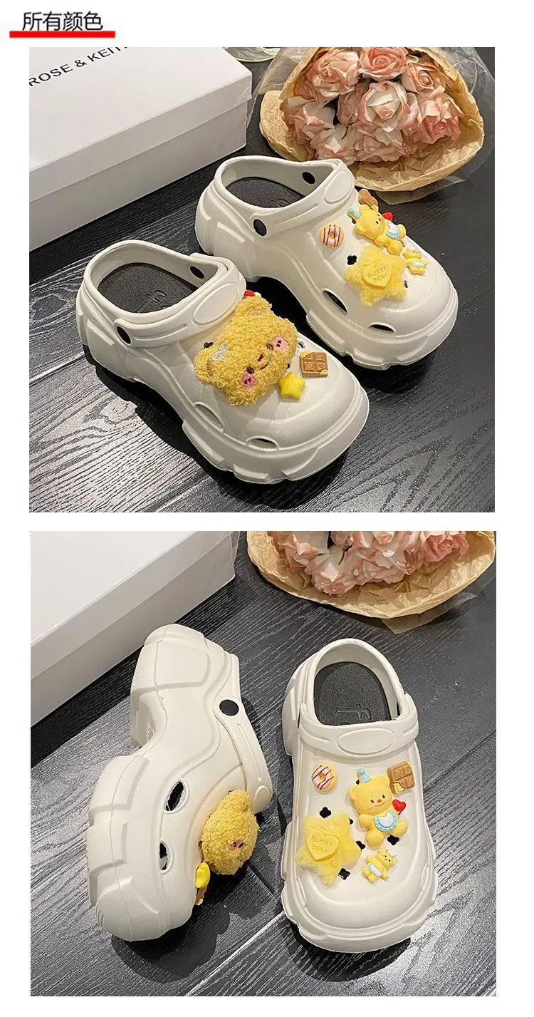 Women EVA Cartoon Hole Shoes Black 2025 Summer — feature 22