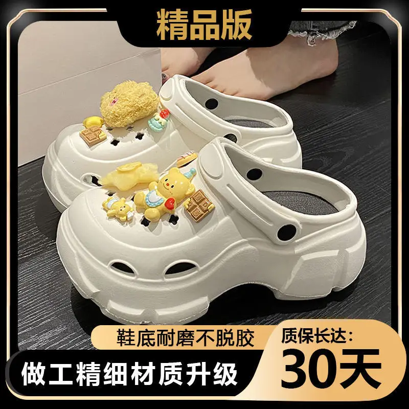 Women EVA Cartoon Hole Shoes Black 2025 Summer - Image 2