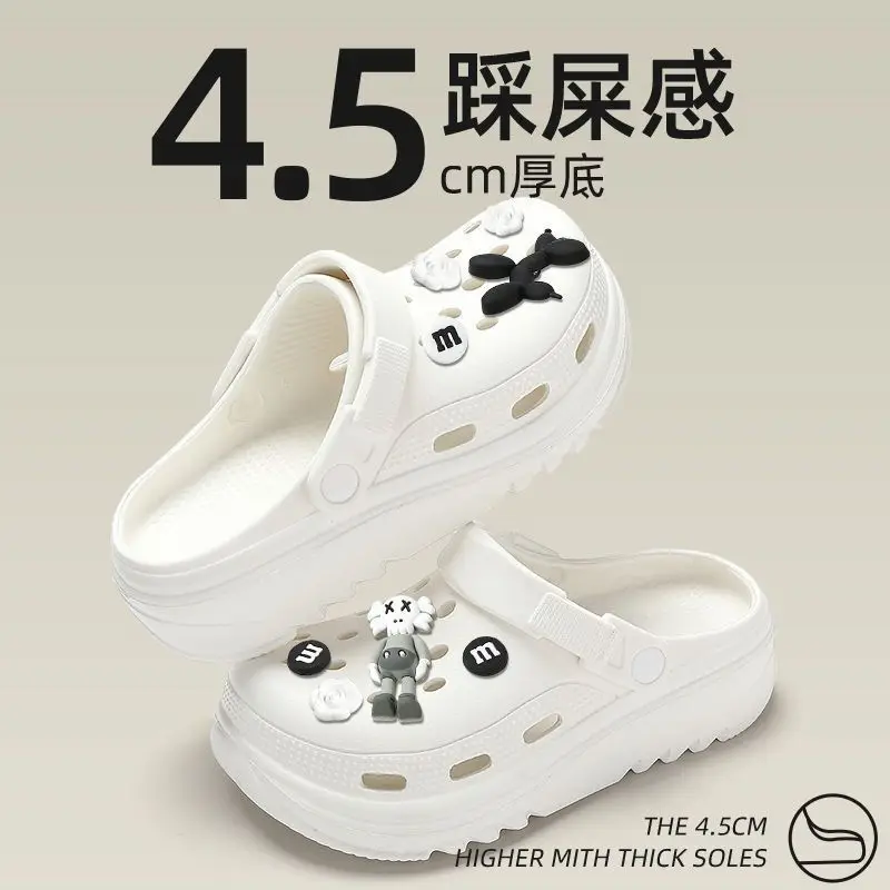 Vietnam's Popular Eva Thick-Soled Clogs for Men, Summer Outdoor Beach Non-Slip Odor-Resistant Platform Closed-Toe Sandals for Women