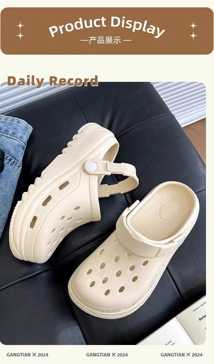 Vietnam's Popular Eva Thick-Soled Clogs for Men, Summer Outdoor Beach Non-Slip Odor-Resistant Platform Closed-Toe Sandals for Women — feature 15