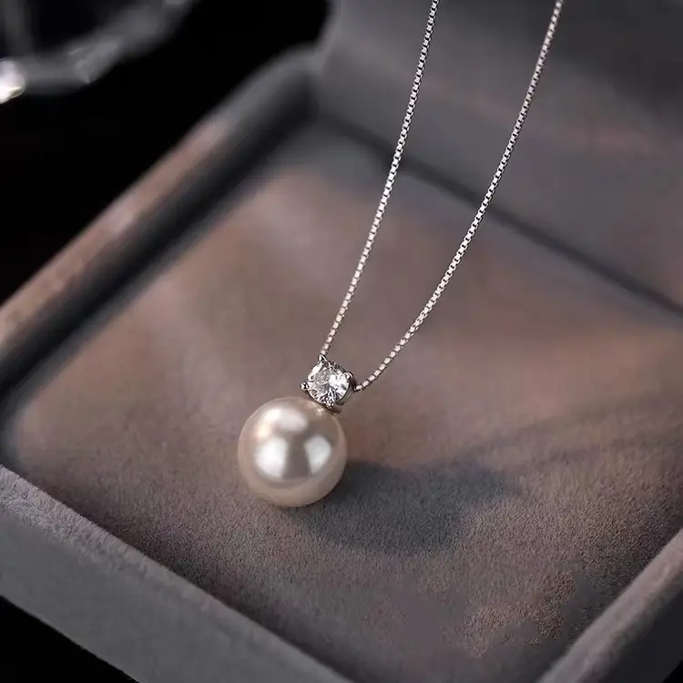 925 Silver Plated Pearl Necklace for Women - Image 5